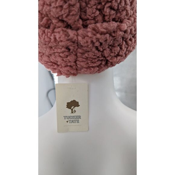 Tucker + Tate Girls Pink Sherpa Hat Cozy Winter Warm Soft Knit - Picture 3 of 5
